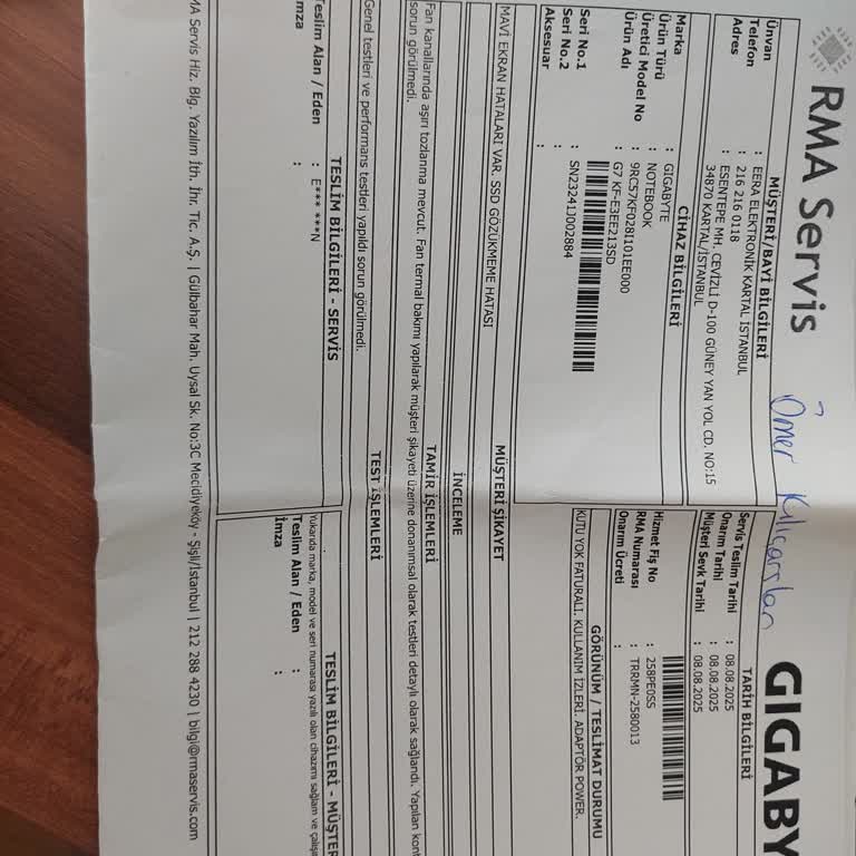 Garanti Süresi Bitmeden Laptopumun Anakart Sorunu Çözülmüyor