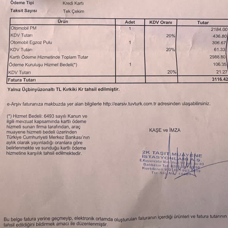 Tüvtürk'ten Sebepsiz Ek Ücret Alındı, İade Talep Ediyorum