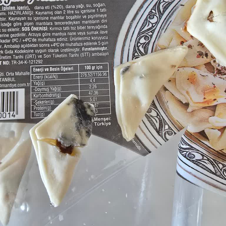 Mantı-ye Ürün Küflenmiş Çıktı