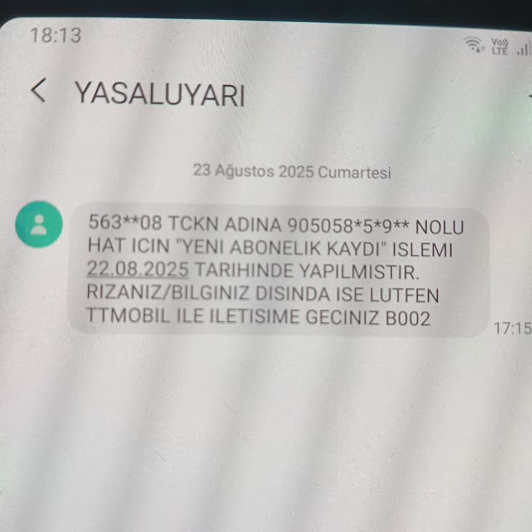 Bilgim Dışında Abonelik Kaydı Ve Güvenlik Endişesi