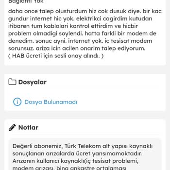 İnternet Bağlantı Sorunu Ve Haksız Saha Ekibi Ücreti Talebi