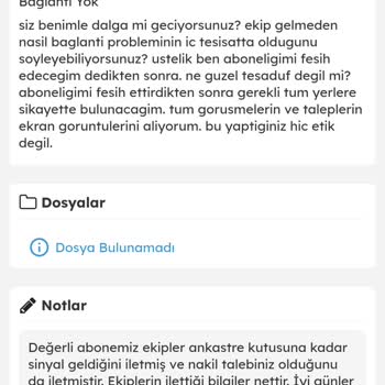 İnternet Bağlantı Sorunu Ve Haksız Saha Ekibi Ücreti Talebi