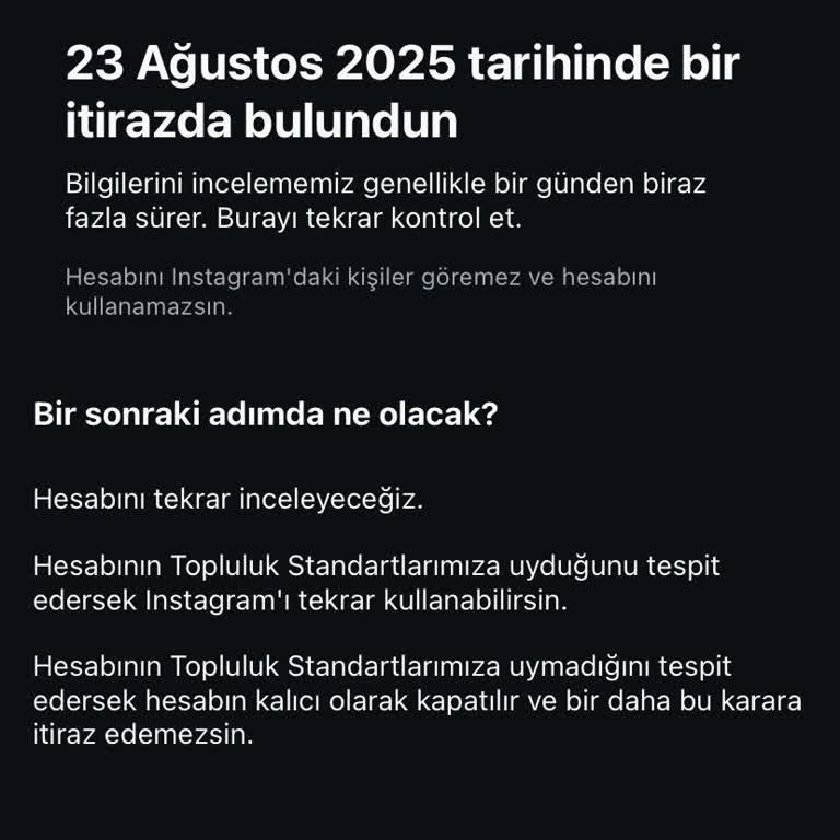 Hiçbir Gerekçe Olmadan Instagram Hesabım Kapatıldı, Destek Alamıyorum