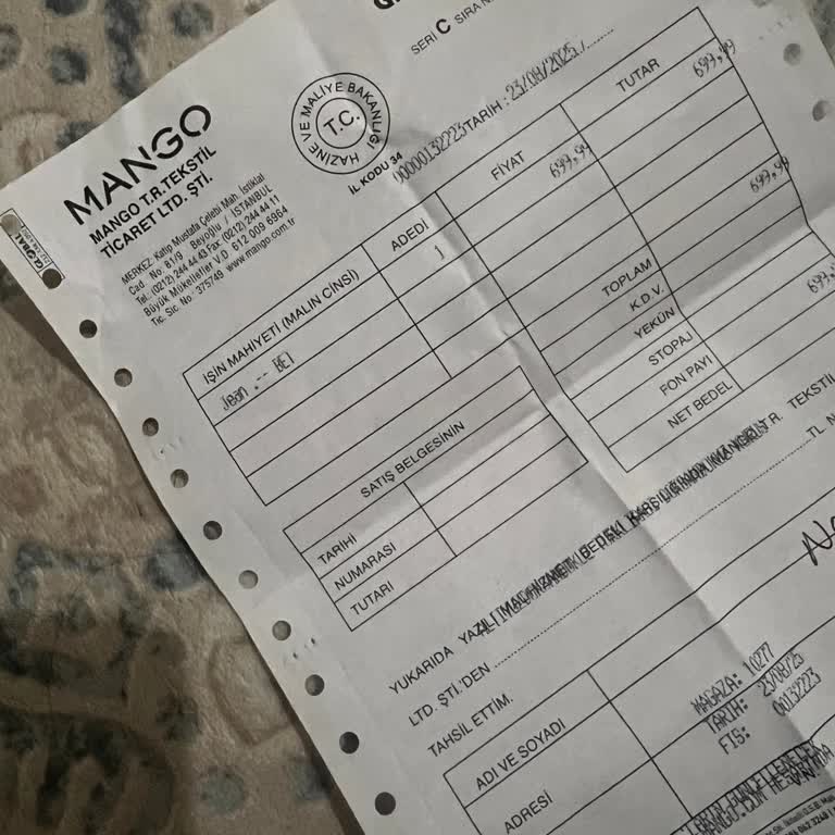 Mango'da Fatura Ve İade Karmaşası: Ücret İademi Alamıyorum