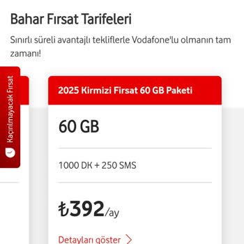 Vodafone'dan Taahhütlü 120GB İnternet Hakkım Eksik Tanımlandı, Sorunum Çözülmüyor