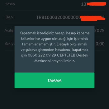 TEB Hesabımı Dijital Yolla Kapatamıyorum Şubeye Gitmem İsteniyor
