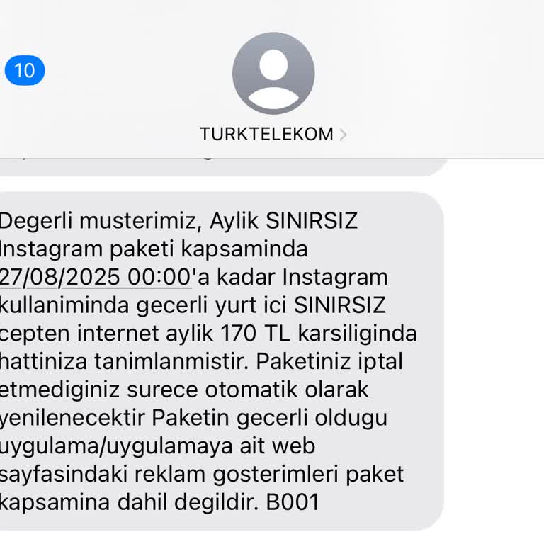 Türk Telekom Sınırsız Instagram Paketi Reels Videolarında Kota Düşmesi Sorunu