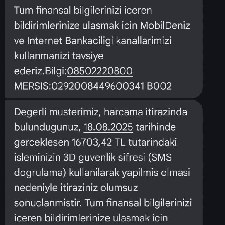 Sanal Kartımla Bilgim Dışında Yüksek Tutarda İşlem Ve Yanlış Bilgilendirme Mağduriyeti