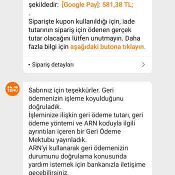 Temu'da İade Gecikmesi Ve Müşteri Hizmetlerine Ulaşamama Sorunu
