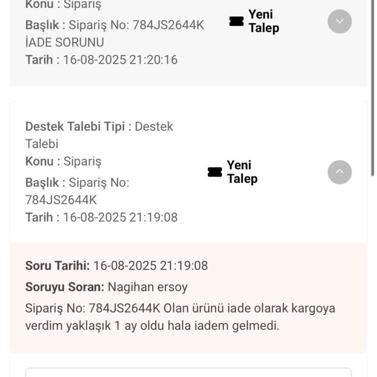 İade Ücretim Hâlâ Yatmadı, Müşteri Hizmetlerine Ulaşamıyorum