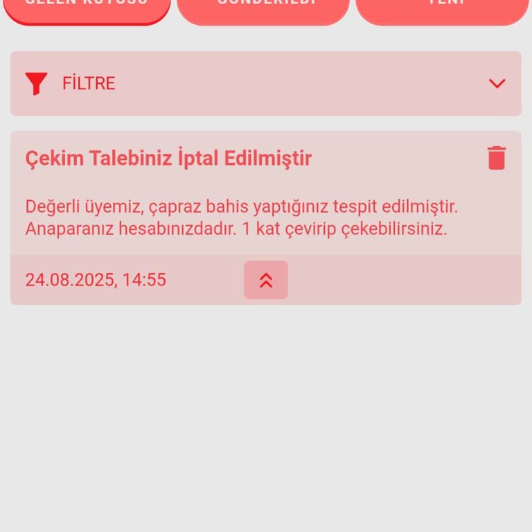 Vaycasino'da Para Çekme Talebim İptal Edildi, Param Hesabımdan Silindi