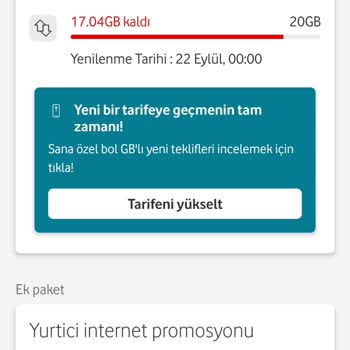 Hediye İnternet Bitmeden Ana Paketten GB Eksilmesi Ve Kalıcı Çözüm Talebi