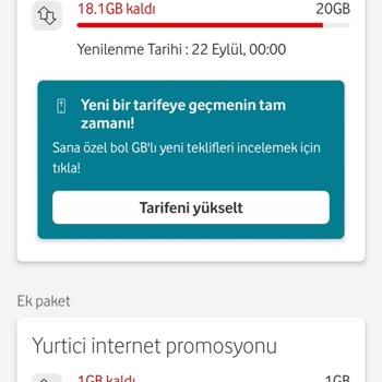 Hediye İnternet Bitmeden Ana Paketten GB Eksilmesi Ve Kalıcı Çözüm Talebi