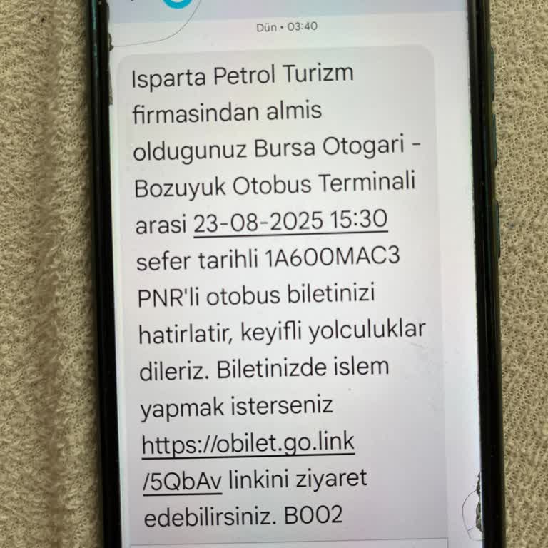 Isparta Petrol Turizm Gecikmeli Sefer Ve Terminal Dışında Yolcu İndirme Mağduriyeti
