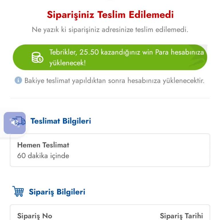 Siparişim Teslim Edilmedi Müşteri Hizmetleri İletişimi Kesti