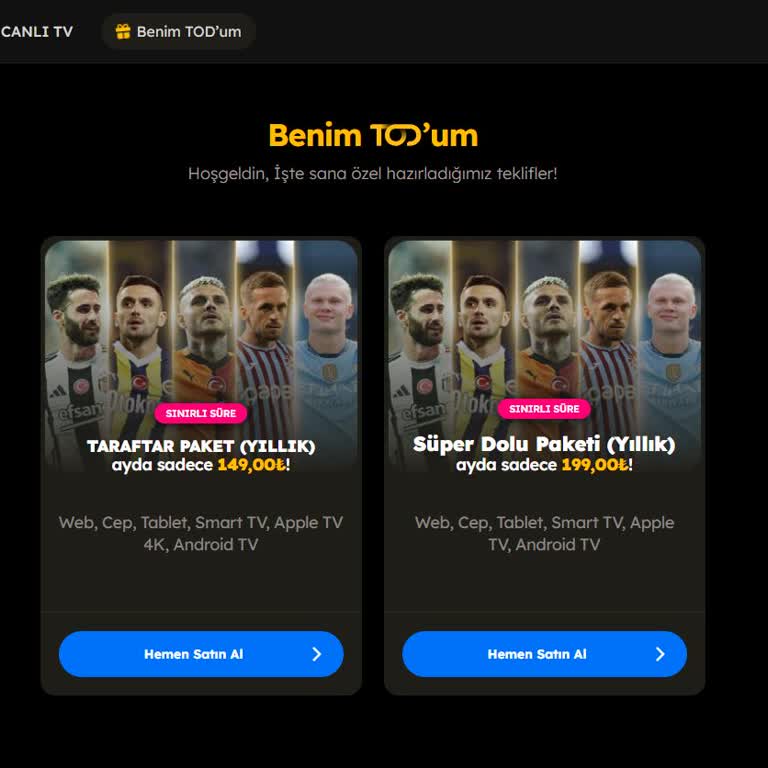 Yıllık Satın Aldığım Tod TV Paketinde Yayın Erişim Sorunu Ve Mağduriyet