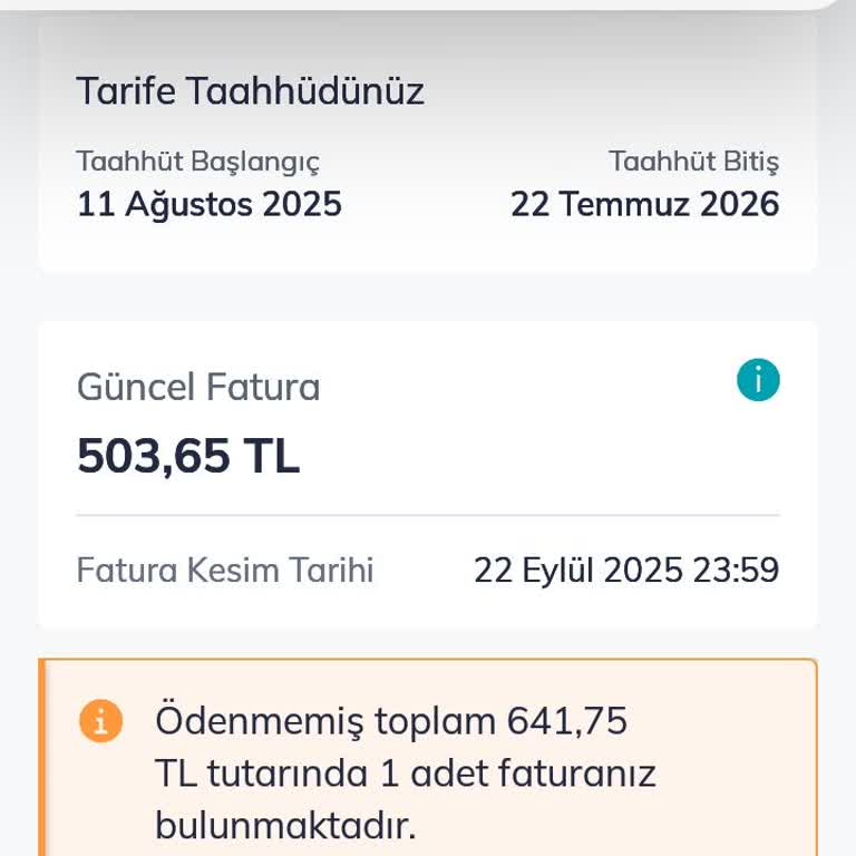 Tarife Değişikliği Sonrası Hatalı Fatura Ve Eksik Bilgilendirme