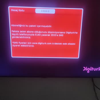 Digiturk Paketimde Maç Saatlerinde Kanal Erişim Sorunu Ve E016-0 Hatası Yaşıyorum