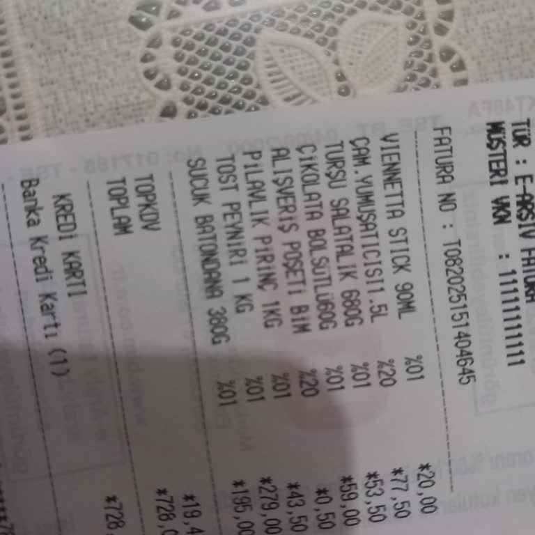 Almadığım Ürün Fişime Eklendi İade Talep Ediyorum