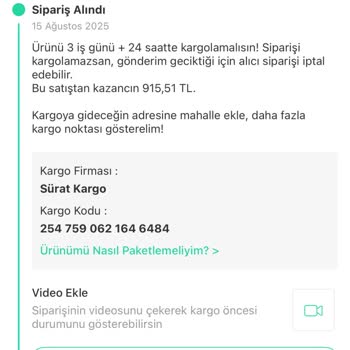 Sürat Kargo Teslimat Gecikmesi Nedeniyle Mağduriyet Ve Bilgi Eksikliği