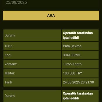 GrandPashaBet Para Çekme Talebim Sürekli İptal Ediliyor