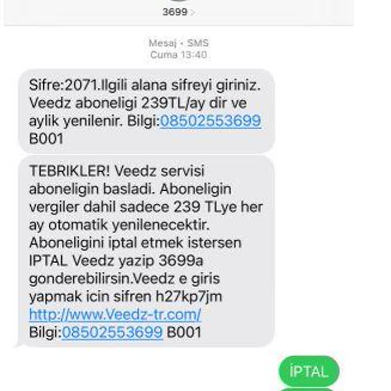 Onayım Dışında Başlatılan Abonelik Ve Haksız Fatura Yansıtması