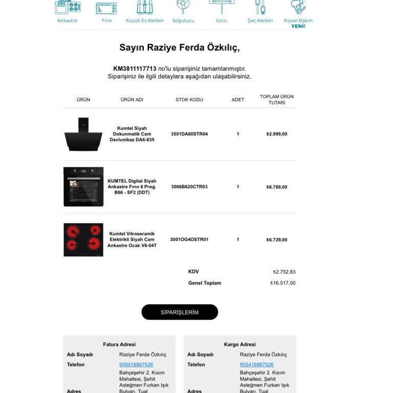 Kırık Gelen Davlumbaz Teslim Edilmedi, İşime Başlayamıyorum