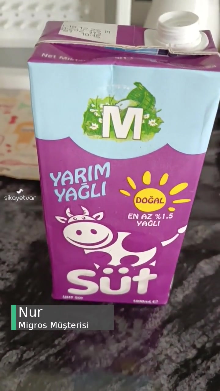 Migros Tarihi Geçmemiş Fakat Bozuk Çıkan Süt! videonun kapak resmi