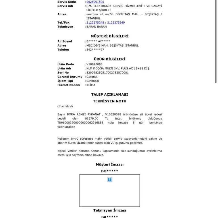 Ayıplı Klima Satışı Ve Geciken Para İadesi Nedeniyle Mağduriyet