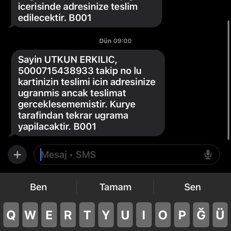 Teslim Edilmeyen Banka Kartı Nedeniyle Yaşanan Mağduriyet Ve İletişim Sorunları