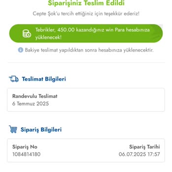Kampanya Taahhüdü Yerine Getirilmeyen 450 TL Win Para Yüklenmedi