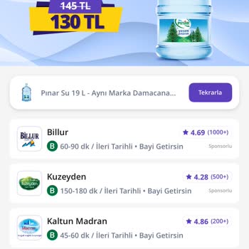 Getir Su Uygulamasında Fiyat Tutarsızlığı Ve Müşteri Hizmetleri Yetersizliği