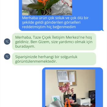 Sipariş Edilen Orkide Soluk Ve Farklı Geldi, Müşteri Hizmetleri Çözüm Sunmadı