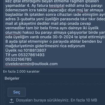 İptal Edilen Üyeliğe Fatura Ve Haksız Borç Şoku