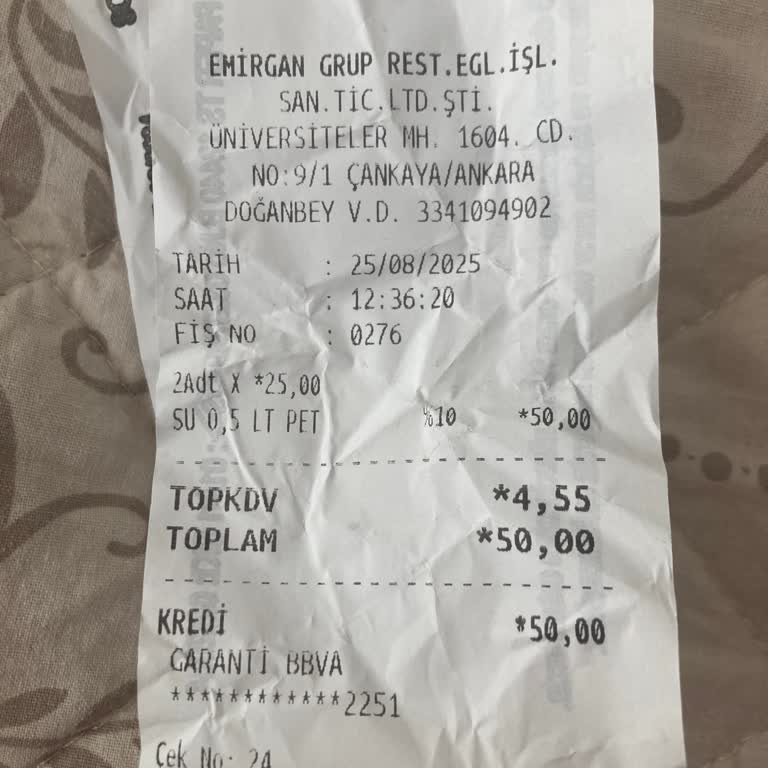 Devlet Hastanesindeki Kafede Suya Fahiş Fiyat Uygulanması