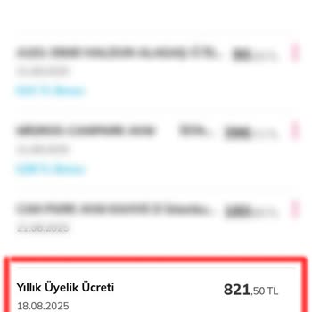 Yıllık Kart Aidatı Haksız Yere Tahsil Edildi, İadesini Talep Ediyorum