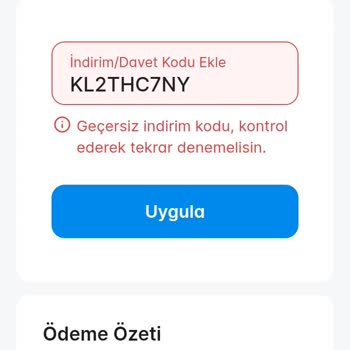 Premium Üyelere Özel İndirim Kodu Geçersiz Hatası Ve Çözüm Sunulmaması