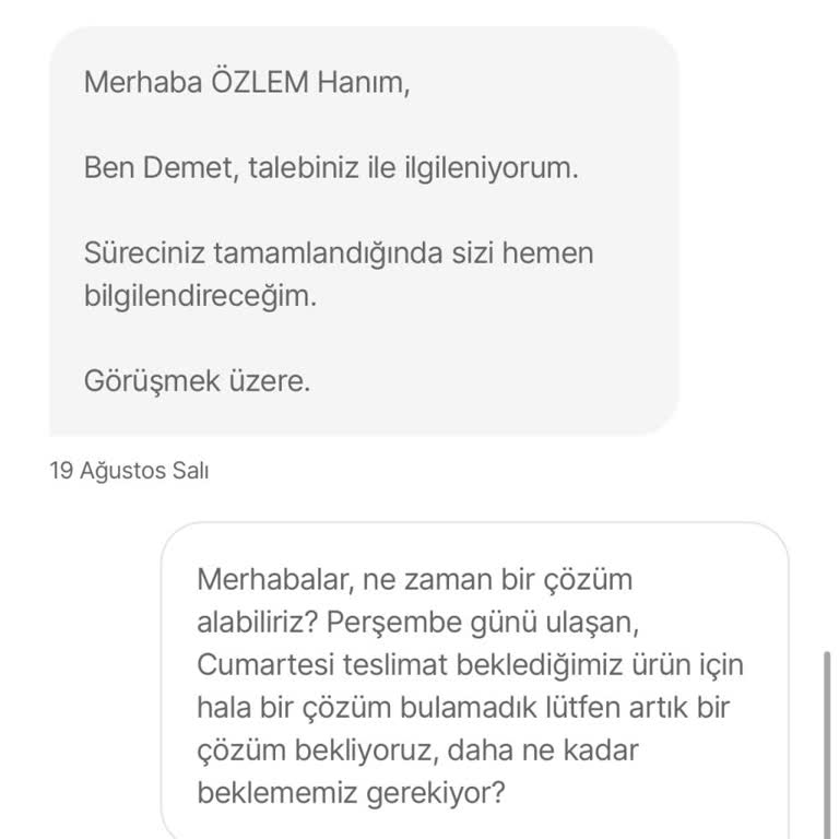 Siparişim Teslim Edilmedi, Süreçte Mağdur Edildim Ve Hâlâ Çözüm Bekliyorum