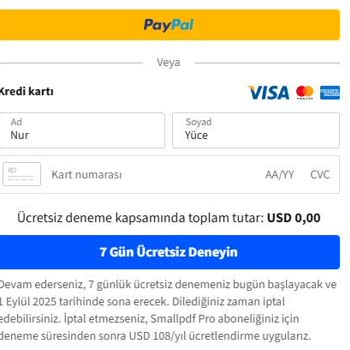 Deneme Süresi Bitmeden Yüksek Tutarda Ücret Çekildi, İade Talep Ediyorum