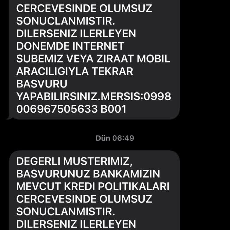 Dijital Kredi Ve Kredi Kartı Başvurularımın Gerekçesiz Reddedilmesi Hakkında Mağduriyet