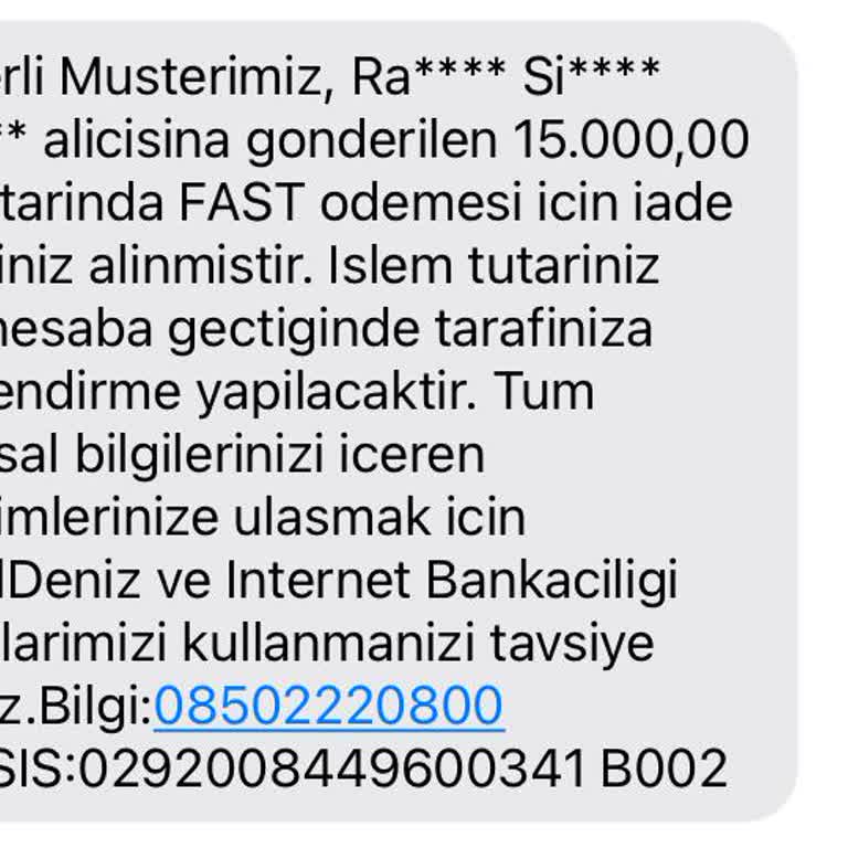 Denizbankta Fast İade Talebim Sonuçsuz Kaldı Param Geri Dönmedi