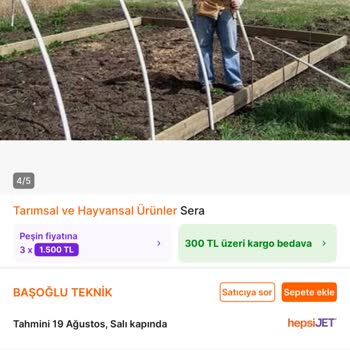 Sipariş Edilen Sera Çadırında Ölçü Ve Fiyat Farkı Mağduriyeti