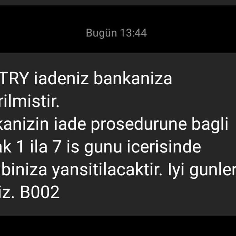 Bilet İptali Sonrası İade Ve Müşteri Hizmetleri Sorunu