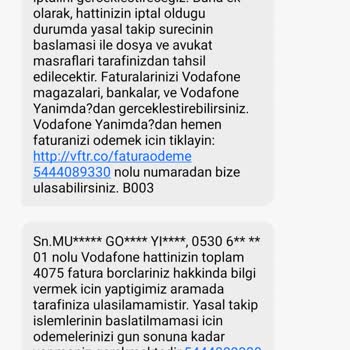 Vodafone Bayisinden Alınan Taahhütlere Rağmen Yüksek Fatura Ve Haksız Borç Talebi