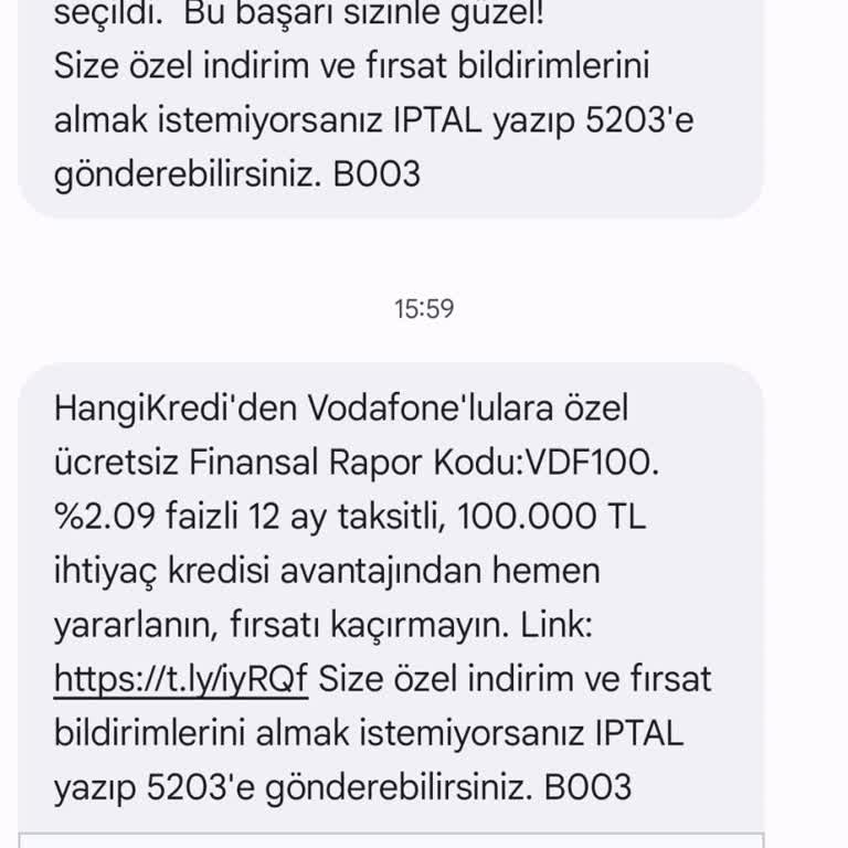 Vodafone Kampanya Mesajları Gerçek Değil Müşteri Hizmetlerine Ulaşamıyorum