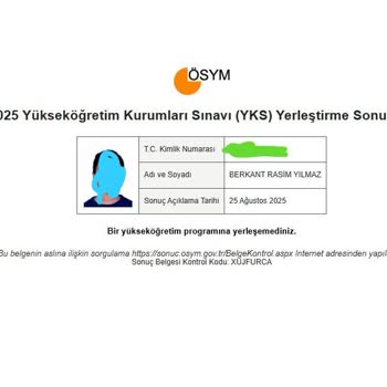 YKS Tercih Sonuçlarında Haksız Yerleştirme Mağduriyeti