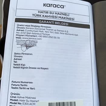 Karaca Kahve Makinesi Sürekli Arızalı, Müşteri Hizmetleri Çözüm Sunmuyor