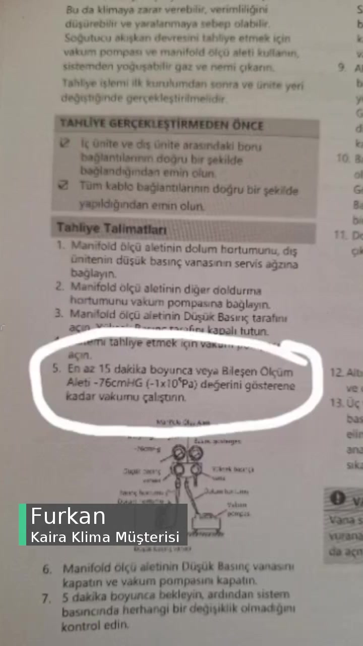 Kaira Klima Yetkili Servisi, Kılavuzdaki Vakum Süresine Uymadı! videonun kapak resmi
