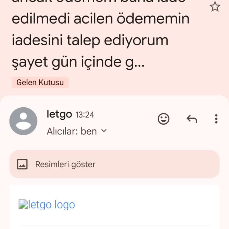 Letgo'da İptal Edilen Satışta Ödeme İadesi Sorunu