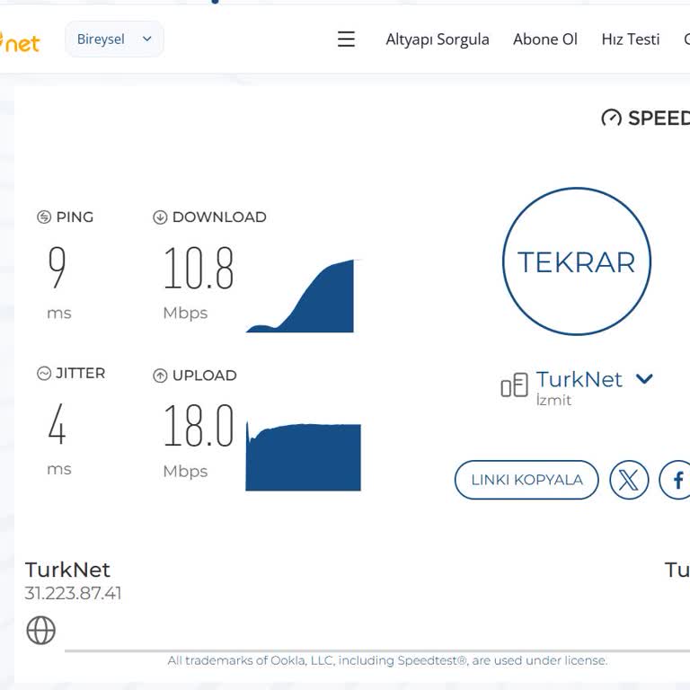 TurkNet İnternetimde Sık Kopma Ve Hız Sorunu Yaşıyorum